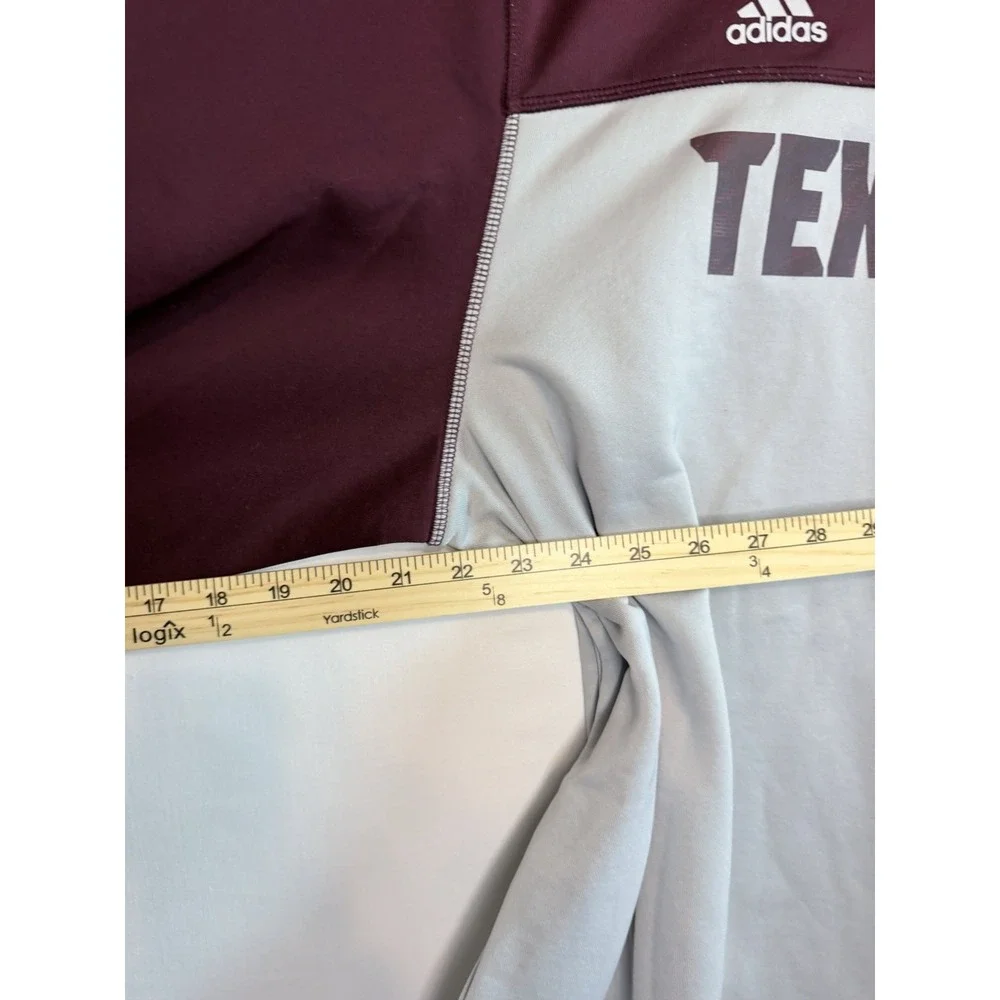ADIDAS Climalite Licensed TEXAS A&M Colorblock Stretch Knit Shirt ADULT XL